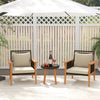 3 Piece Garden Furniture Set Patio Wicker Woven Chair Set with Coffee Table