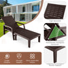 4 Positions Adjustable Chaise Lounge Chair Waterproof PP Patio Lounger Coffee
