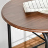 Kitchen Small Table and 2 Chairs Rustic Metal Compact Breakfast Dining Bar Set