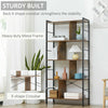 Vintage Industrial Bookcase Tall Display Storage Shelving Unit Stand Metal Retro