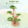 Wooden Cat Tree 128 cm Tall Cat Climbing Stand 8-Layer Cat Activity Center