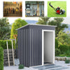 5x3FT Large Metal Outdoor Storage Shed Steel Garden Shed with Lockable Door Grey