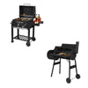Barbecue Grill Charcoal BBQ Grill Trolley w/ Wheel Portable Garden Camping Party