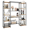 Industrial Book Shelf Bookcase Shelving Unit Display Storage Rack Living Room