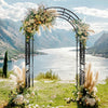 XL Outdoor Metal Garden Arbor Arch Trellis Ornament Climbing Plants Gate
