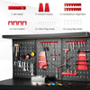 Metal Work Bench Garage Worktable Storage Table W/ Pegboard Shelves & Drawers