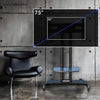 Invision Mobile TV Floor Stand for 32-75” TVs on Wheels Anti-Tip Trolley Cart
