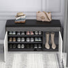 Hallway Shoe Cabinet Bench Storage Shoe Rack Unit Cupboard Cushion Padded Seat