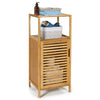 Freestanding Storage Cabinet Bathroom Bamboo Floor Cabinet