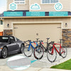 5 Bike Rack Steel Bicycle Floor Parking Stand, Cycling Garage Storage Organizer