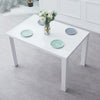 Rectangular Kitchen Dining Table Wooden Table 4-6 Seats Family Party Table White
