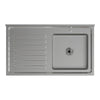 Stainless Steel Commercial Kitchen Outdoor 1.0 Single Bowl Sink w/ Storage Table