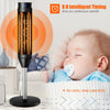 Oscillating Ceramic Tower Heater Indoor Portable Heater Fan w/Wireless Remote