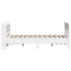 Bed Frame with Headboard White 160x200 Solid Wood Pine F1W9
