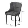Set of 2 Faux Leather/Suede Dining Chairs Metal Legs Reception Restaurant Chair