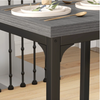 Small Dining Table and 2 Chairs Kitchen Breakfast Set Compact Wooden Metal Bar