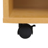 Printer Stand Unit Beech Office Desk Side Mobile Pedestal Storage Wheels