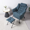 Fabric Lazy Chair with Footstool Relax Lounge Chair Accent Armchair Sofa Chair