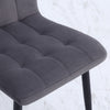 Set of 2/4Pcs Dining Chairs Velvet/PU Padded Seat Metal Legs Home Office Kitchen