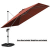 3M Patio Offset Umbrella Cantilever Parasol w/Cross Base Tilting Market Parasol