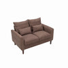 2 Seater faux leather/Linen Fabric Love Seat Sofa Armchair with Footstool Couch