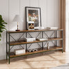 3 Tier Free Standing Hallway Console Table Living Room Shelf Display Metal Frame