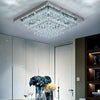 20-100cm Flush Mount Modern Square Ceiling Chandelier Crystal Light Lamp Pendant