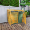 Wheelie Bin Storage Double Wooden Store Outdoor Garden Dustbin Shed Free Kit