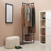 Large Metal Coat Stand Corner Garment Rack Clothes Rail Wall Hanging Shelf Hooks