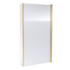 Modern Brushed Brass Hinged L-Shaped Shower Bath Screen & Return Bathroom Gold