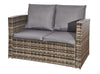 Rattan Patio Furniture Set 4-Piece Garden Sofa, 2 Chairs & Coffee Table Outdoor
