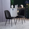 Set of 2,4,6 Velvet Suede Dining Chairs Upholstered seat Ergnomic with Metal Leg