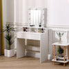 Dressing Table With 2 Drawers 9 LED Bulbs Mirror Vanity Bedroom Tables Desk