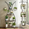 Large Plant Stand 5 Tier Vase-Shape Metal Flower Pot Planter Corner Shelf Rustic