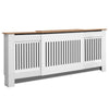 White Radiator Cover Cabinet Small Large Modern MDF Slat Wood Grill Furniture