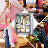 Canvas Wardrobe With Hanging Rail Shelving Fabric Clothes Storage Large Cupboard