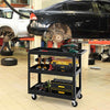 Heavy Duty Unity Cart Rolling Tool Cart with Flat Handle-Black