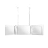 3 Way Mirror System 360° For Self Hair Cut DIY Tool 3-Colour Dimmable LED Light