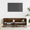TV Cabinet Smoked Oak 122x34x41 cm Engineered Wood HOT
