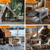 Portable Stainless Steel Wood Burning Stove Camping Bell Tent Heating Stove Yard