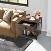 Set of 2 Nightstand 2-tier Bedside End Sofa Coffee Table Storage Table W/ Drawer