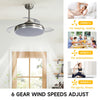 42" Modern LED Ceiling Fan with Lighting LED Light Adjustable Wind Speed Remote