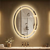 LUVODI Oval Dimmable Bathroom Illuminated LED Mirror & Double Lights Anti-Fog UK