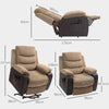 Electric Riser Cord Fabric Recliner Armchair Lounge Home Reclining Chair Brown