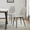 Dusk Sophia Taupe Boucle & Black Metal Set of 4 Dining Chairs RRP £248