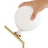 Desk Lamp Indoor Lighting Table Bedside Light w/ White Glass Ball Lampshde Decor