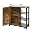 Costway Industrial Storage Cabinet Freestanding Cupboard Sideboard w/3 Shelves