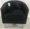 Black Velvet Arm Chair Tub Chair Lounge Armchair Occasional Accent Sofa Chair UK