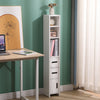 Modern Bathroom Tall Cabinet with Storage Shelf&Door Corner Shelf Bookshelf