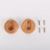Wooden Wardrobe Pole Rod Oval Hanging Rail Tube Clothes Storage w Fittings 100cm